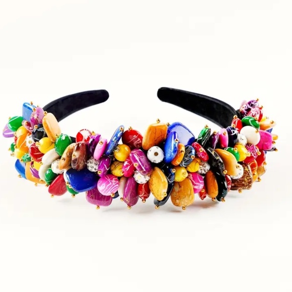 Colorful Beaded Headband - Picture 2 of 5